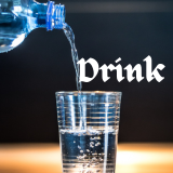 Person reciting a dua before drinking, asking Allah for blessings and good health with every sip.