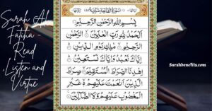 Surah Al-Fatiha, the first chapter of the Quran, offering guidance and wisdom.